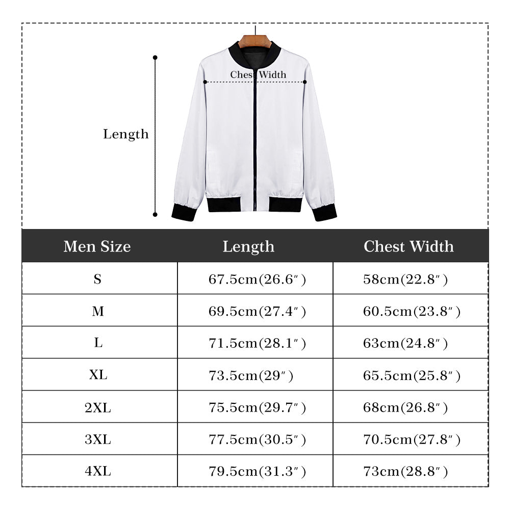 Bottoms Up Mens Zip Up Bomber Jacket