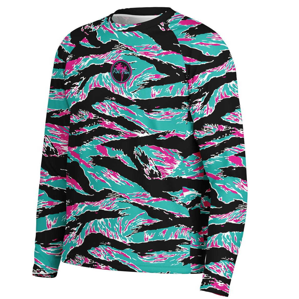Miami Tiger Stripe Men's Long Sleeve Performance Shirt