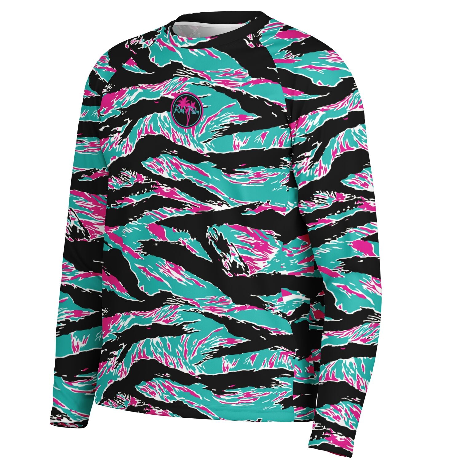 Miami Tiger Stripe Men's Long Sleeve Performance Shirt