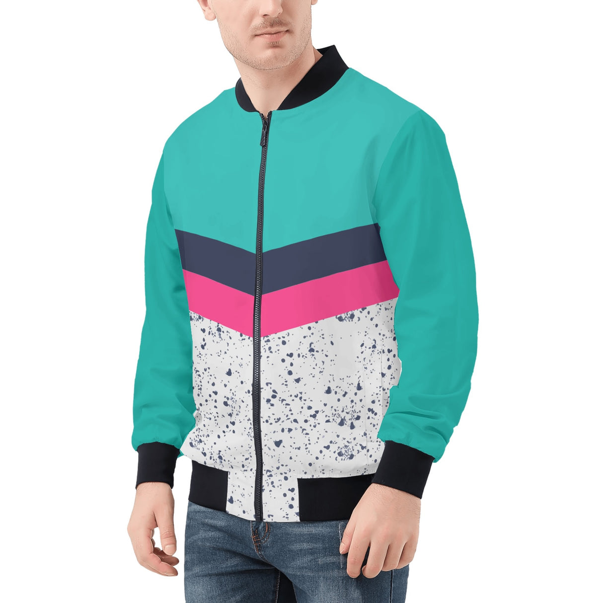 Bottoms Up Mens Zip Up Bomber Jacket