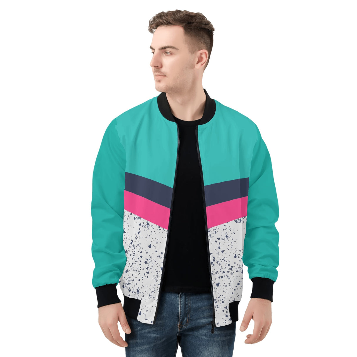 Bottoms Up Mens Zip Up Bomber Jacket