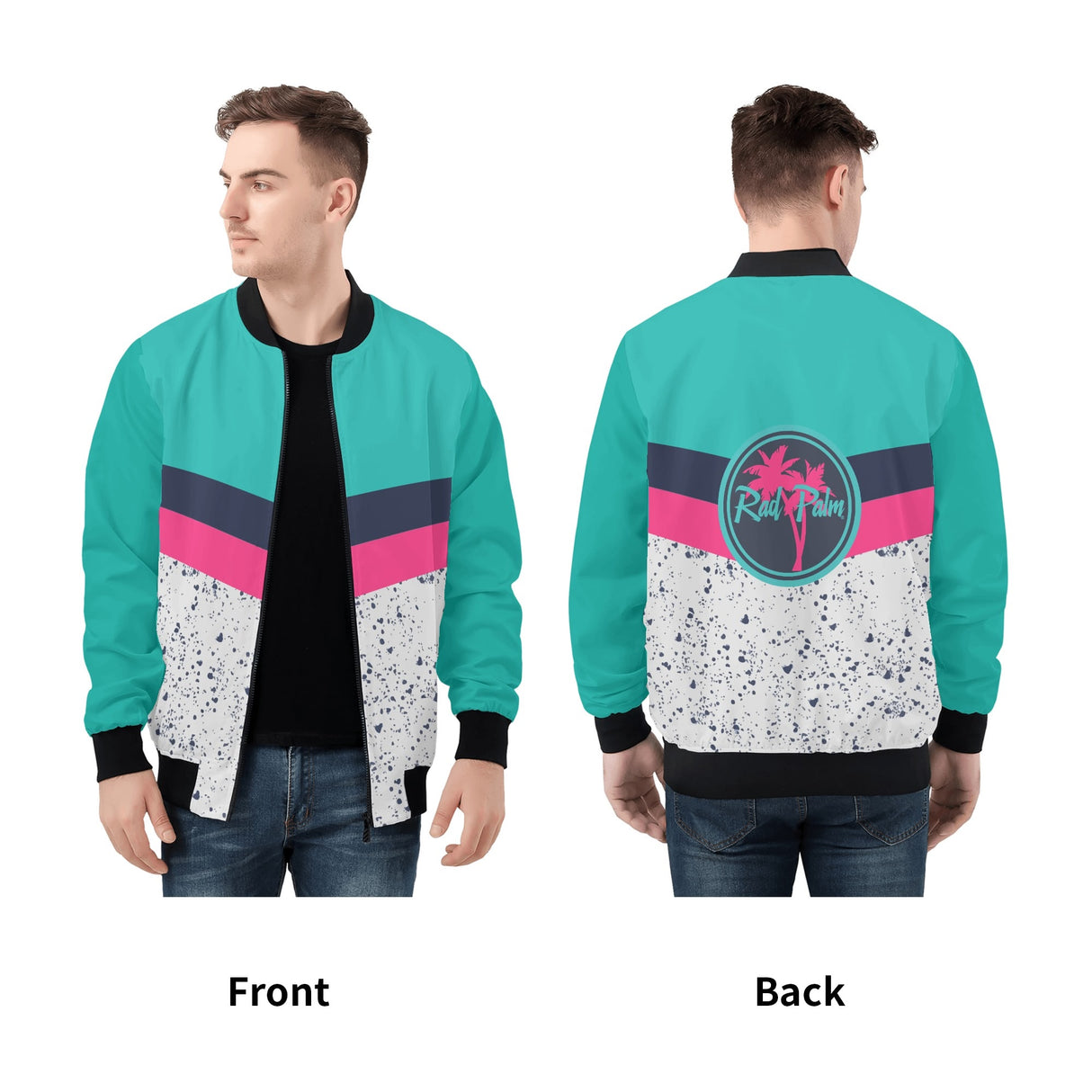 Bottoms Up Mens Zip Up Bomber Jacket