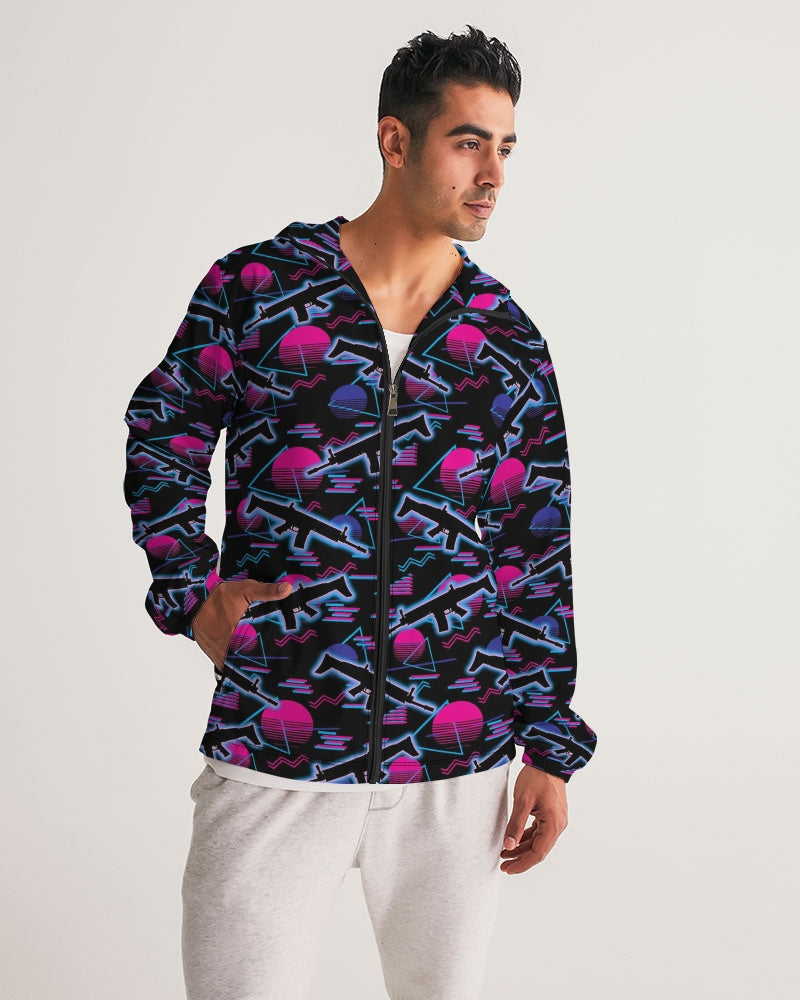 Miami Nights Men's All-Over Print Windbreaker
