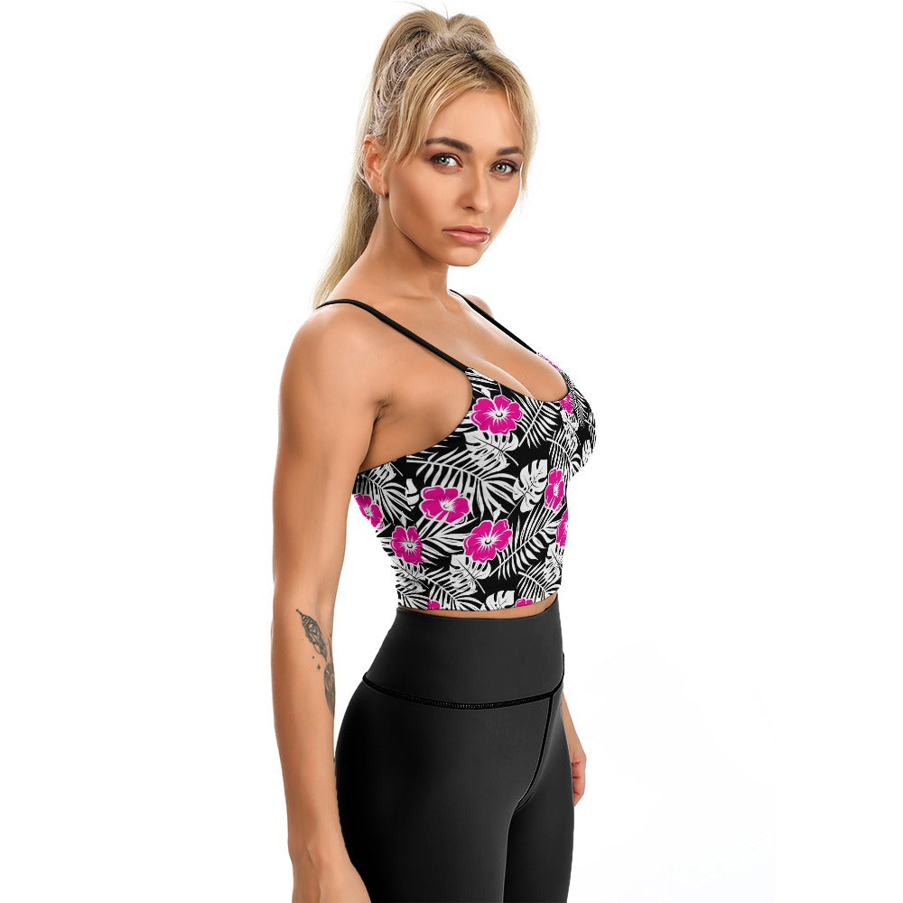 Pink On Black Women's Thin Vintage Comfort Camisole