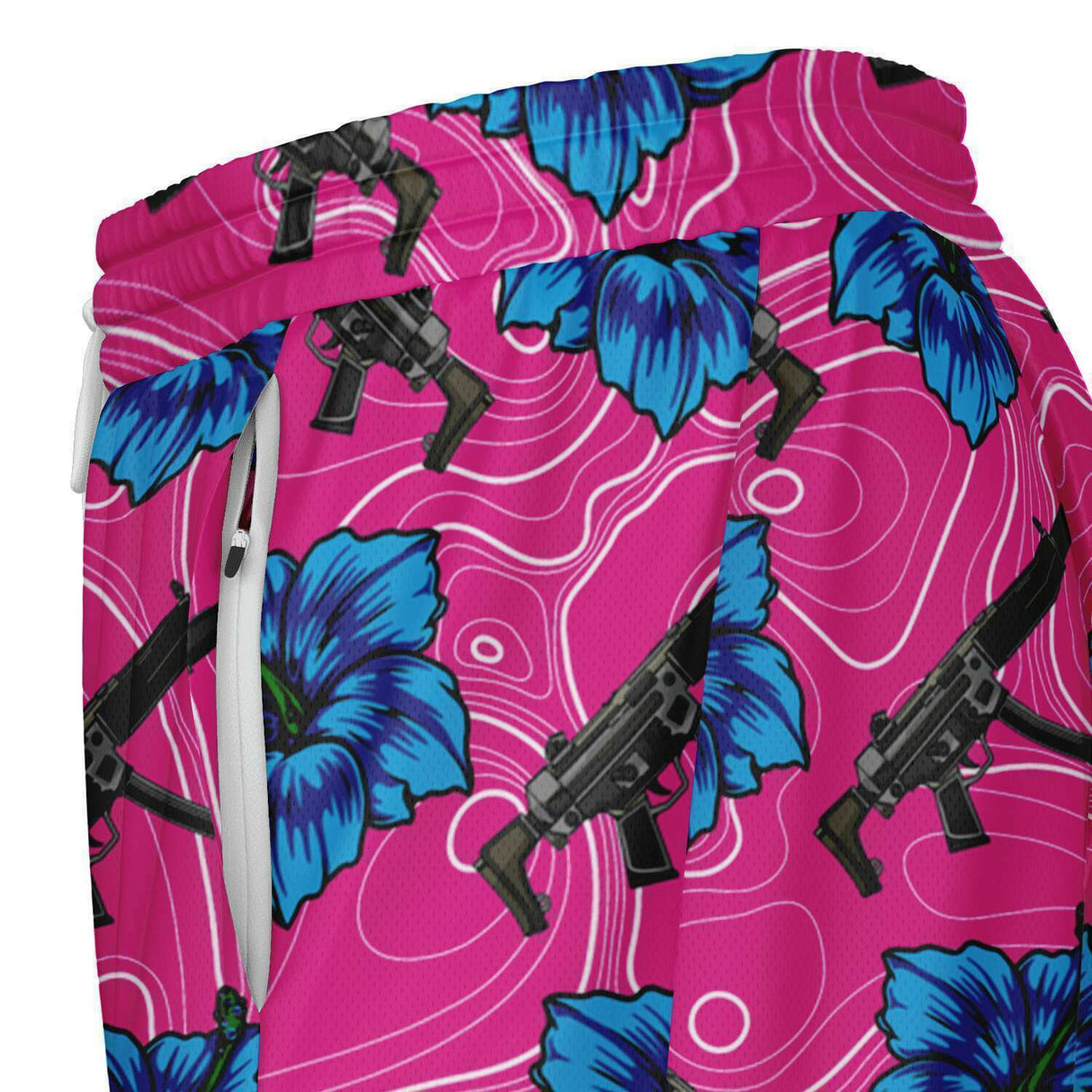 High Capacity Hibiscus Pink Men's 2-in-1 Shorts