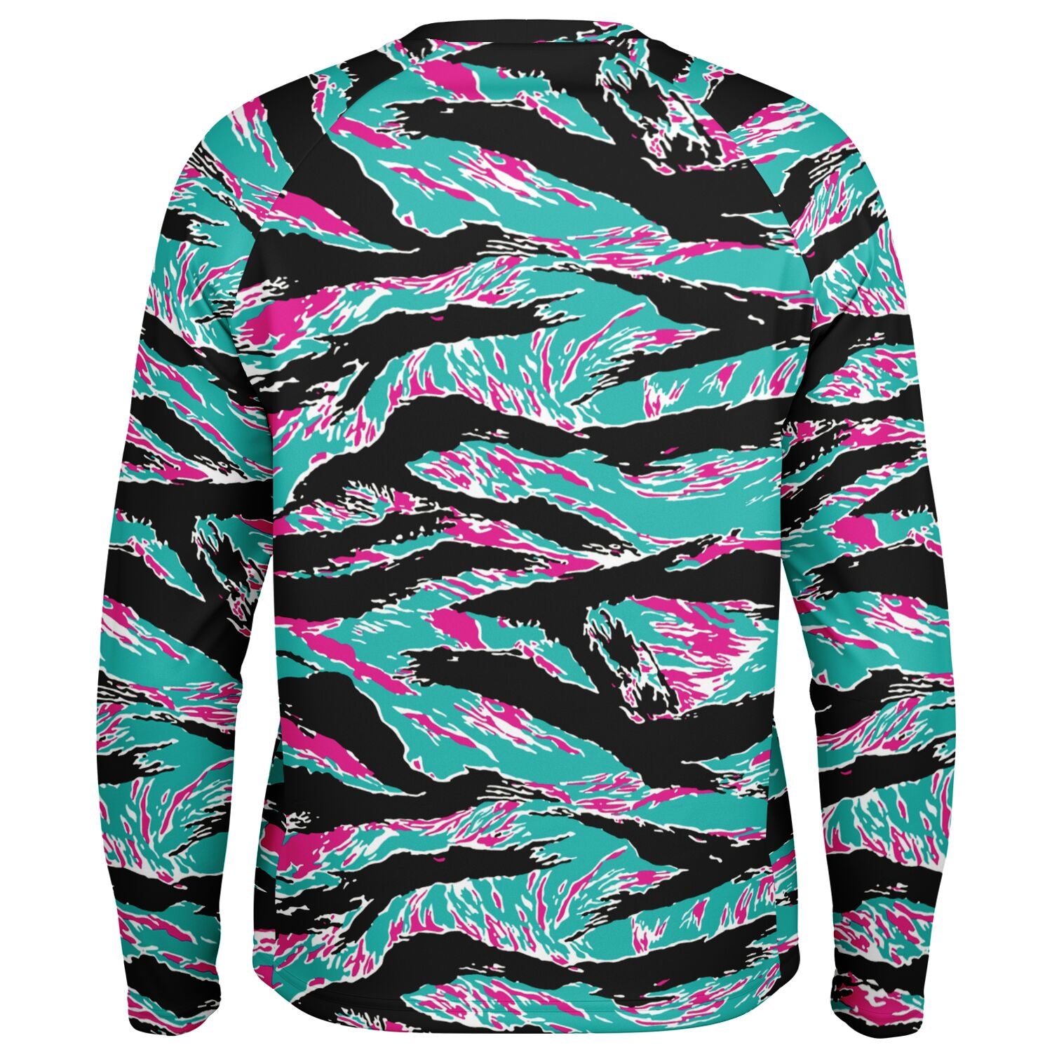 Miami Tiger Stripe Men's Long Sleeve Performance Shirt