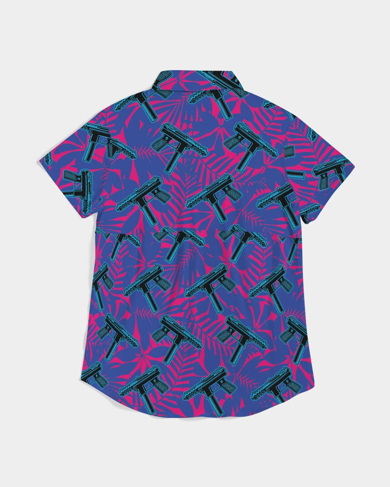 9 Lives Women's All-Over Print Short Sleeve Button Up