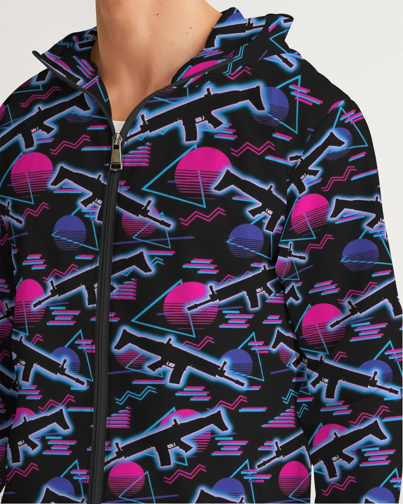 Miami Nights Men's All-Over Print Windbreaker