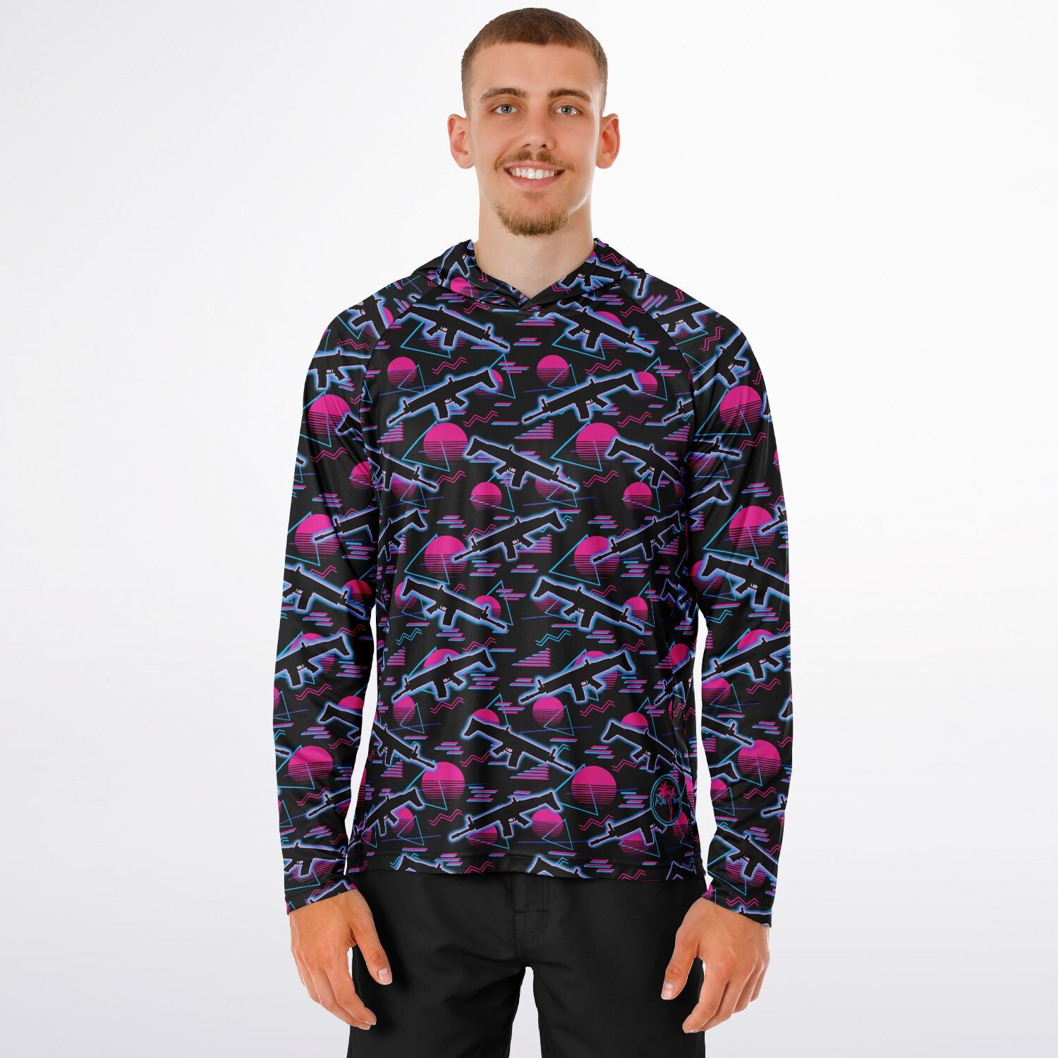 Mimi Nights Men's Long Sleeve Hooded Performance Shirt