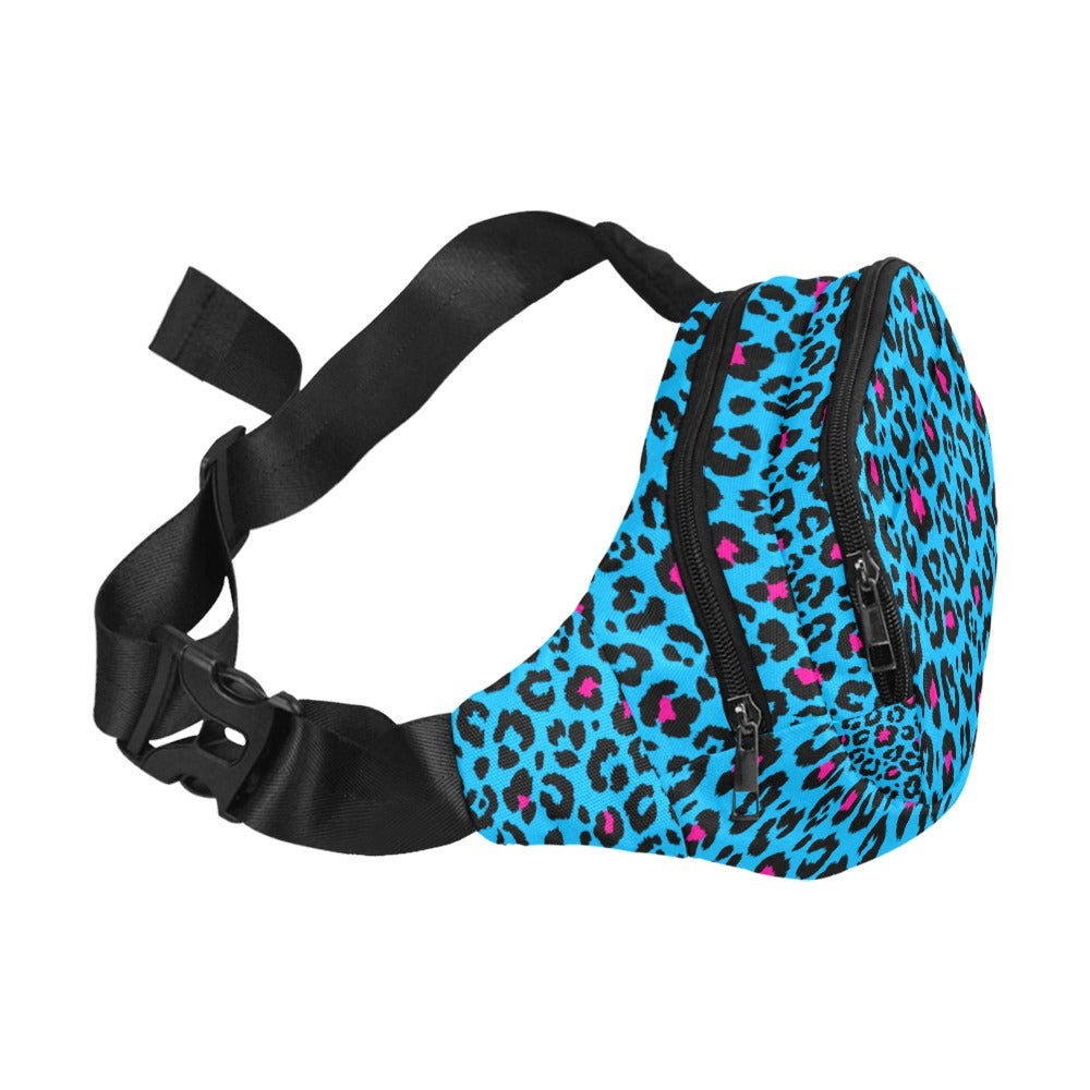 Blue Leopard Fanny Pack