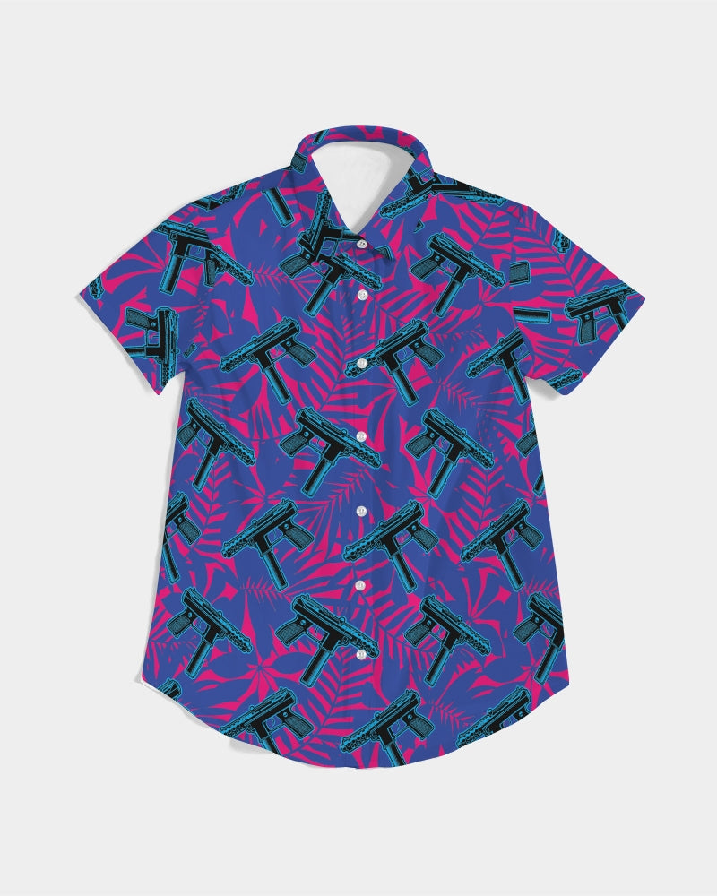 9 Lives Women's All-Over Print Short Sleeve Button Up