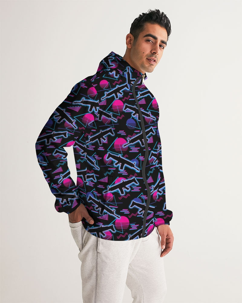 Miami Nights Men's All-Over Print Windbreaker