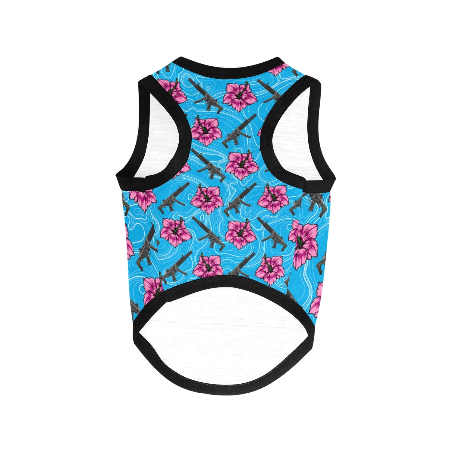 Camiseta sin mangas azul hibisco de alta capacidad