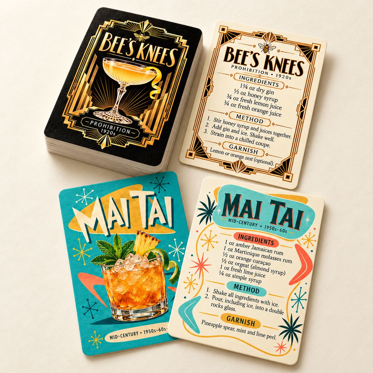 Rad Palm: A Drink Through Time Card Deck