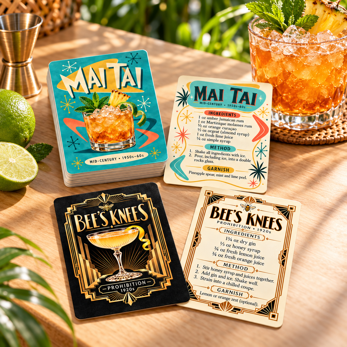 Rad Palm: A Drink Through Time Card Deck