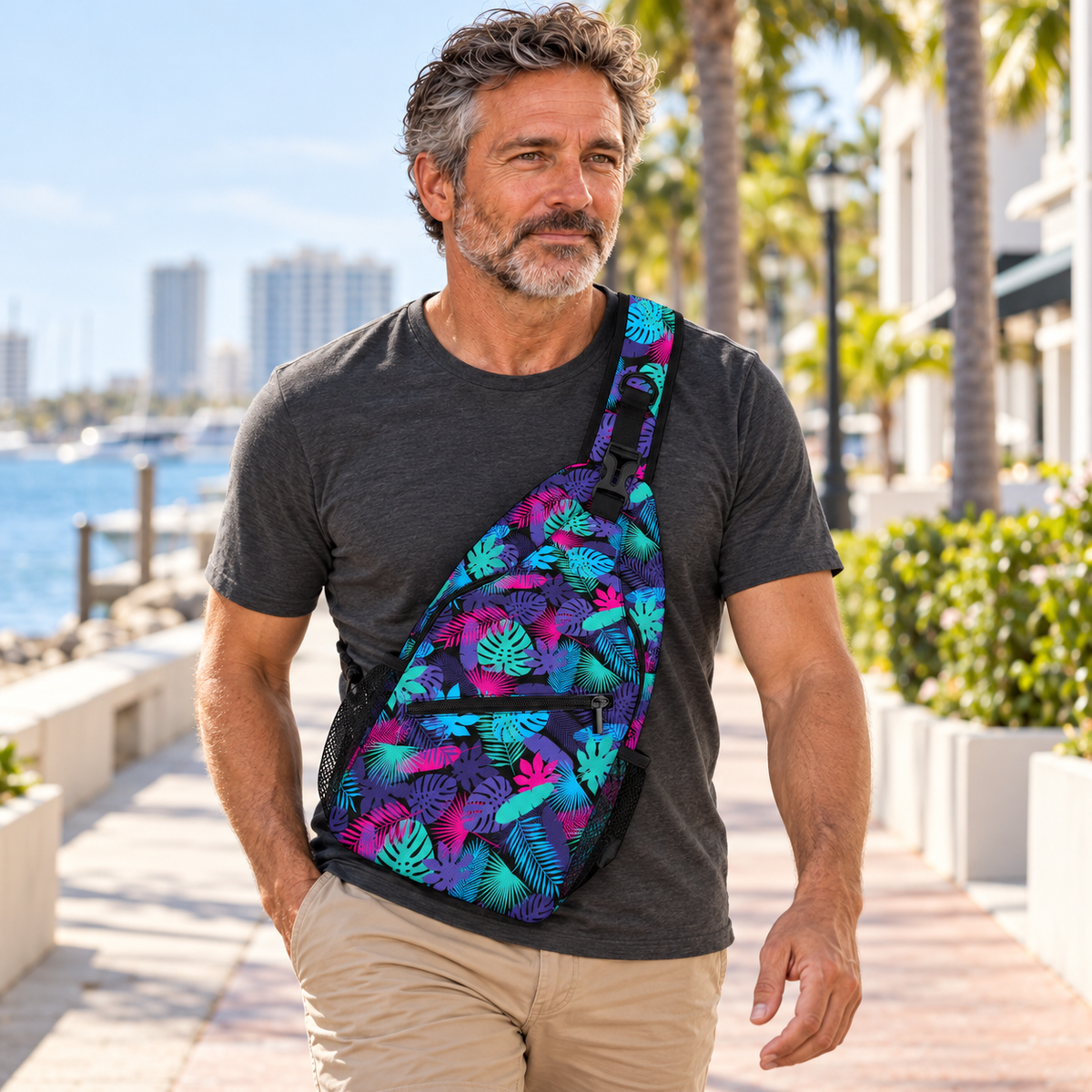 Neon Jungle Sling Bag on Coastal Stroll-25