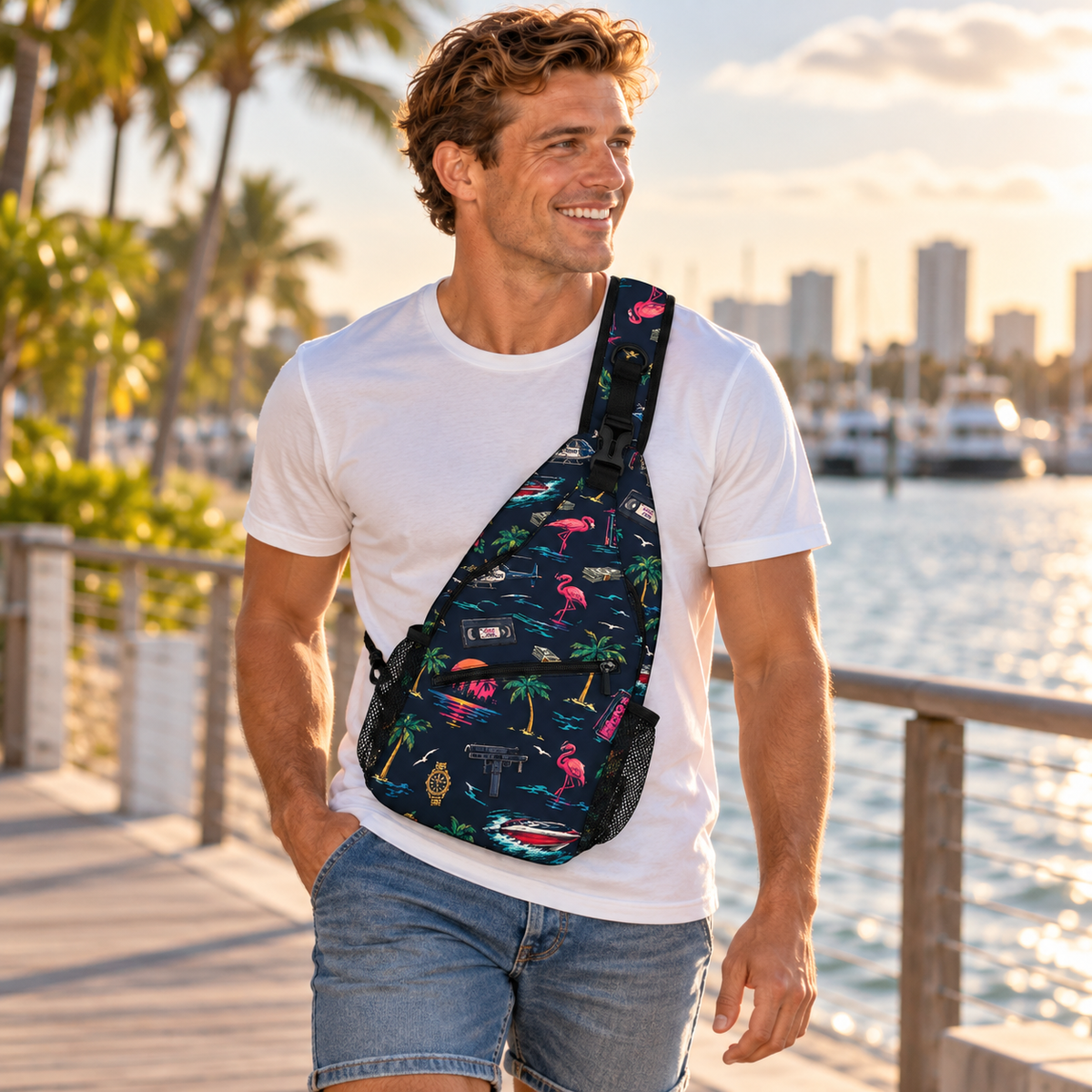 Rad Palm Sling Bag by the Waterfront-30