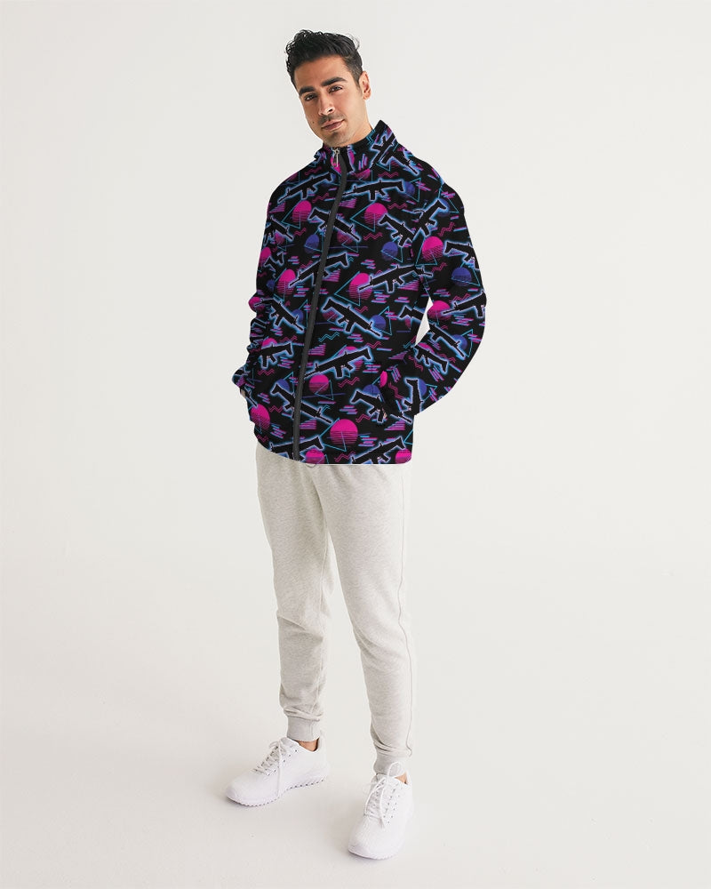 Miami Nights Men's All-Over Print Windbreaker