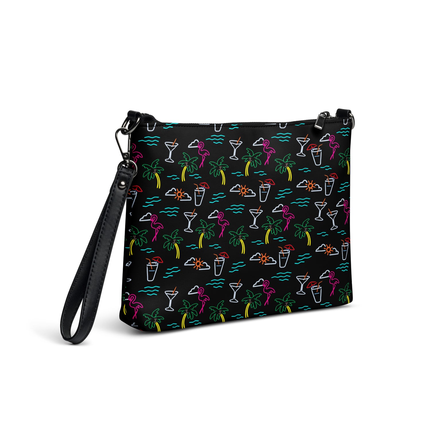 Five O'Clock Somewhere Black Crossbody Bag