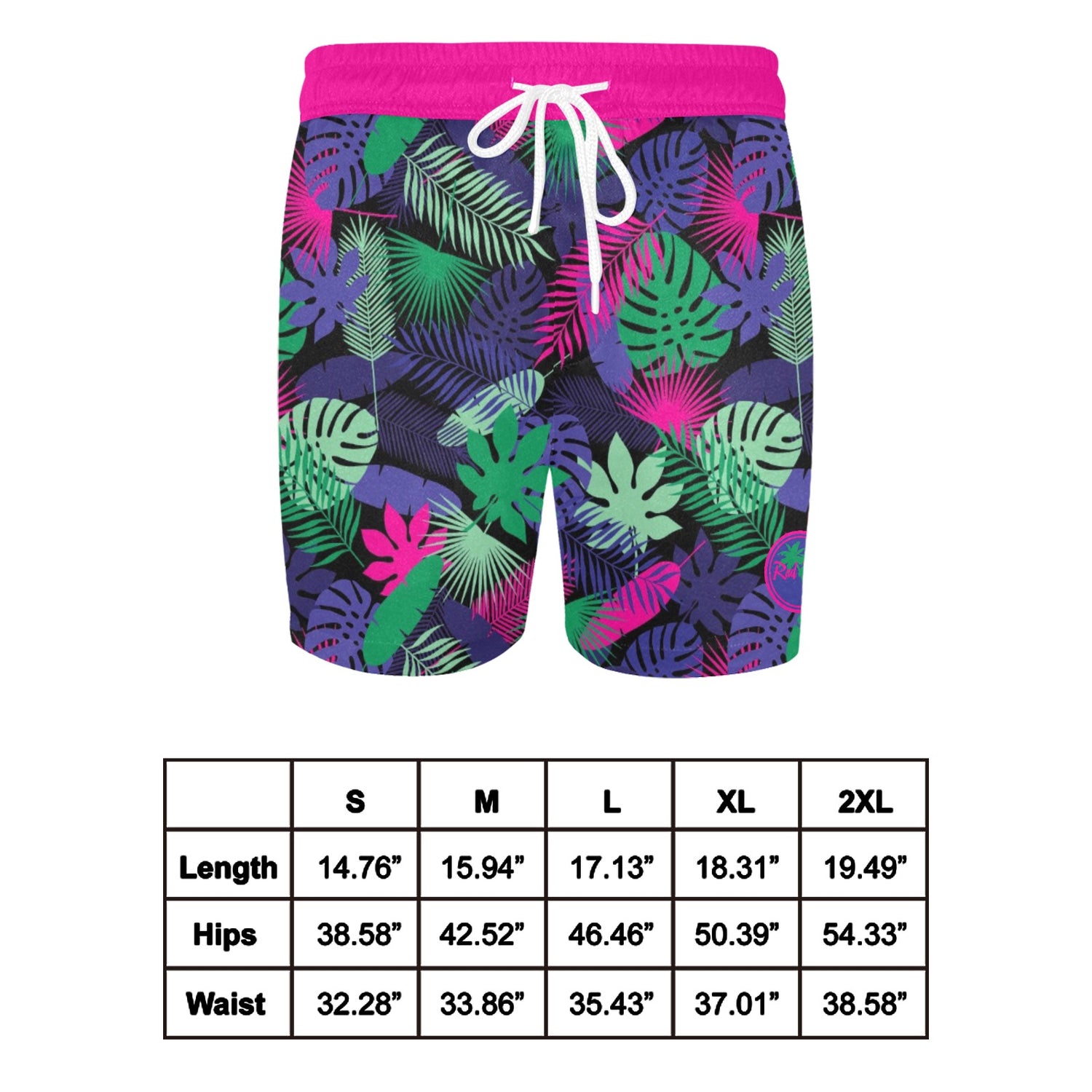Neon Jungle Rad Men's Mid-Length Swim Shorts