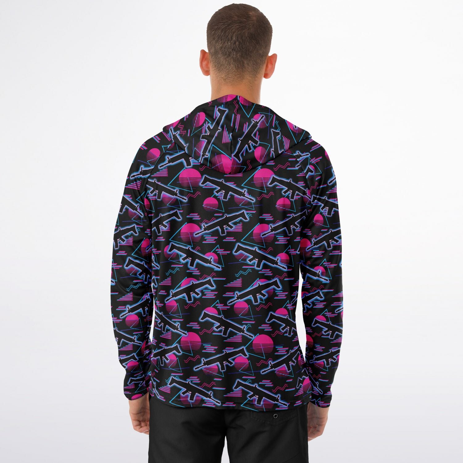 Mimi Nights Men's Long Sleeve Hooded Performance Shirt