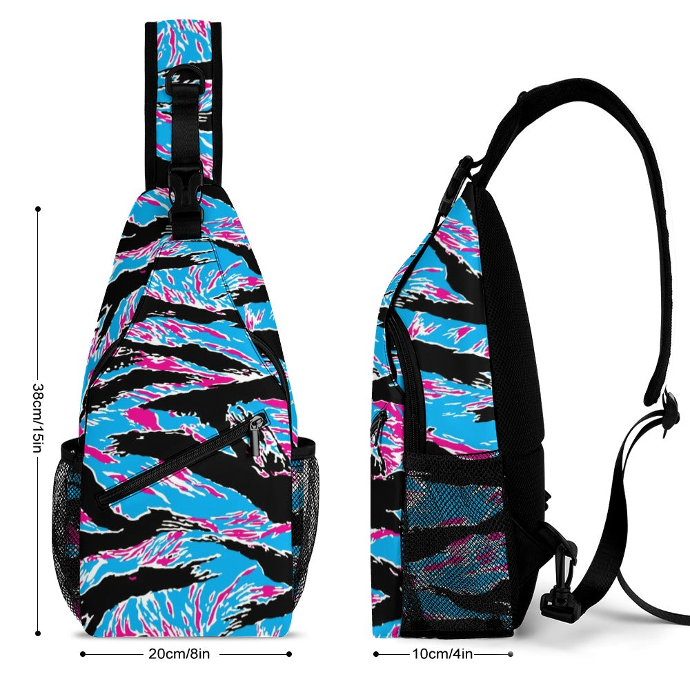 Miami Tiger Stripe Blue Sling Bag
