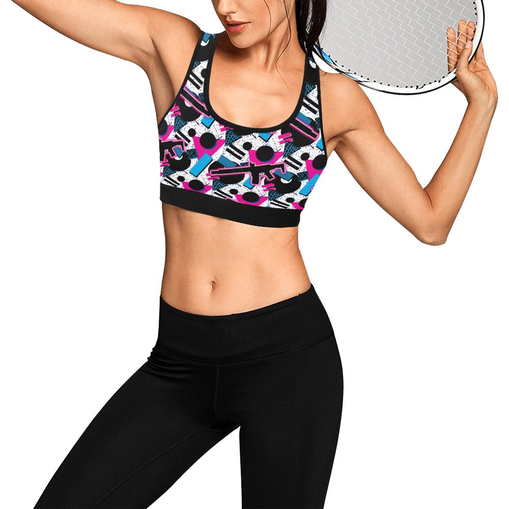 Women's All Over Print Sports Bra (Model T52)