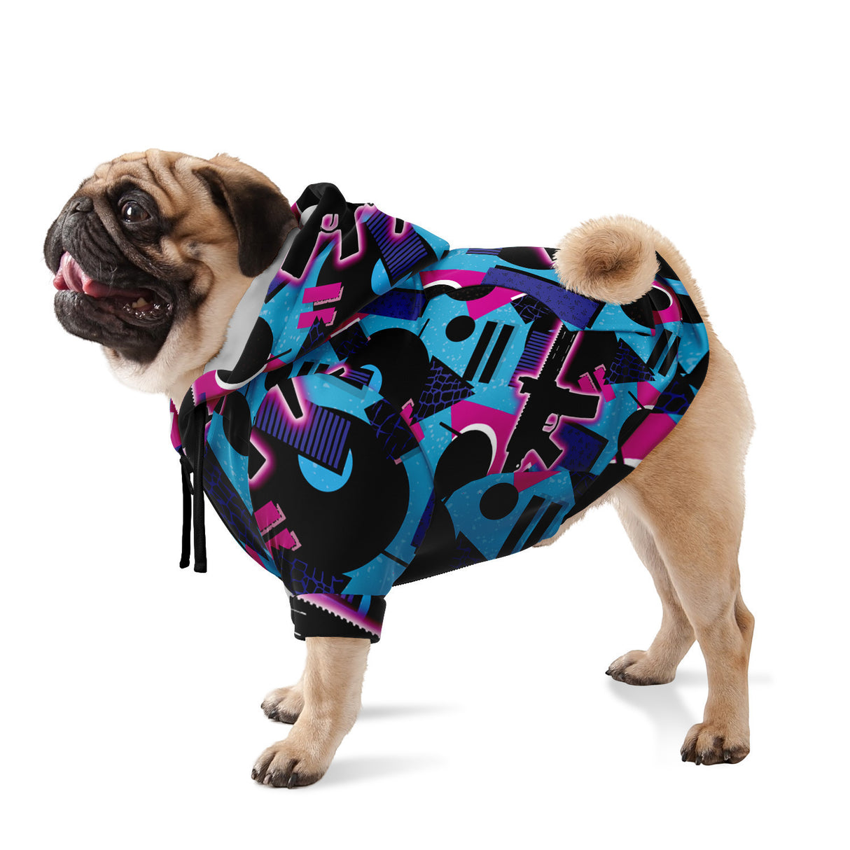 Sudadera con capucha y cremallera con diseño de perro tejón de miel