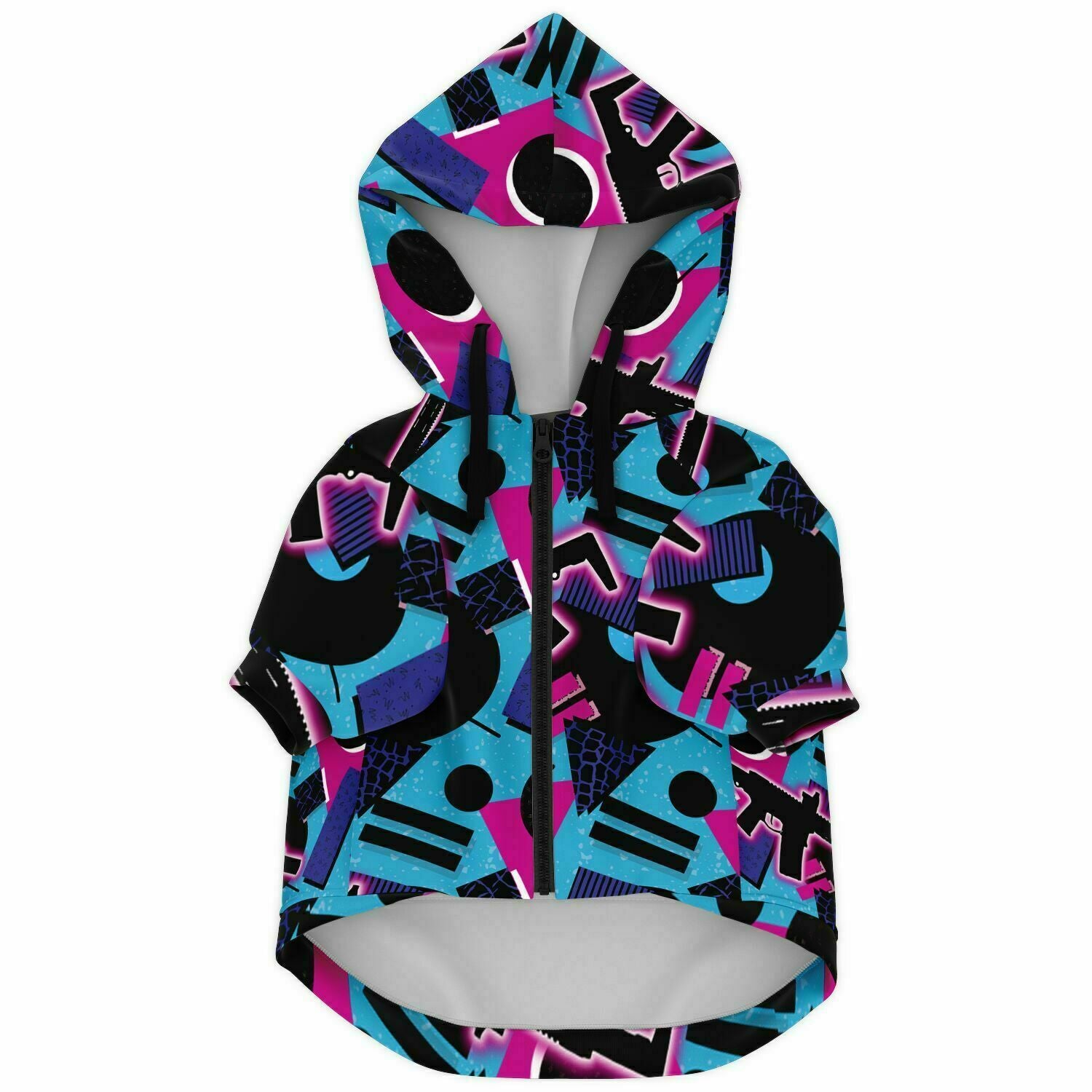 Sudadera con capucha y cremallera con diseño de perro tejón de miel