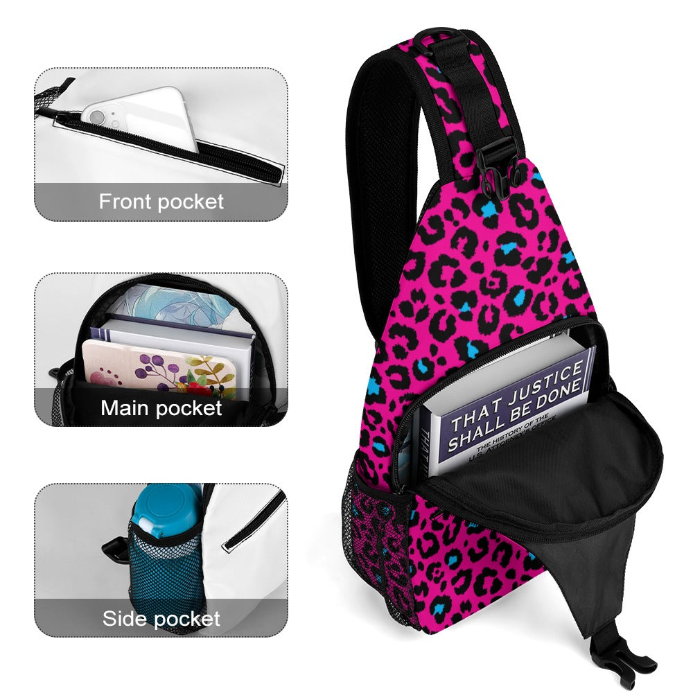 Pink Leopard Sling Bag
