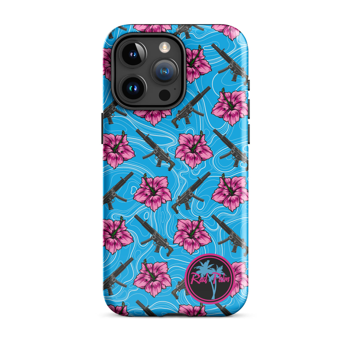High Capacity Hibiscus Blue Tough Case for iPhone®