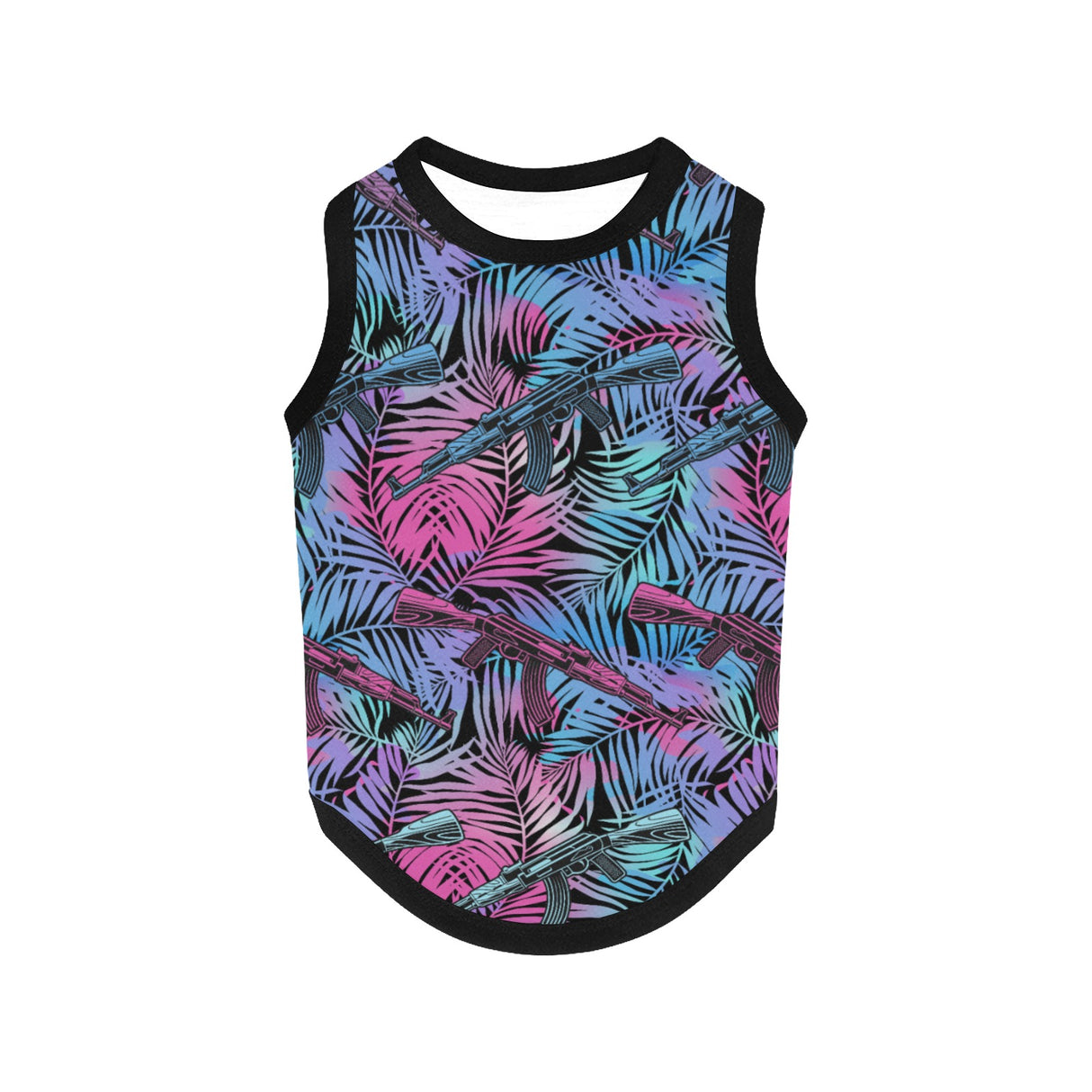 Camiseta sin mangas con diseño de perro Rad Palm