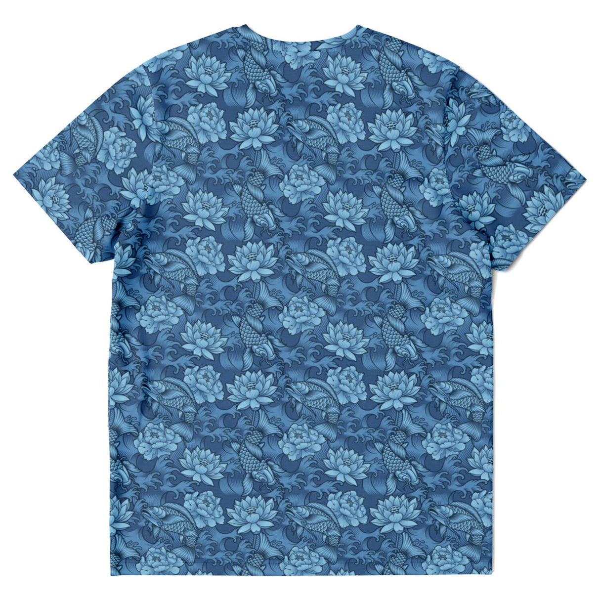 Camiseta unisex con peces koi azules de Rad Palm