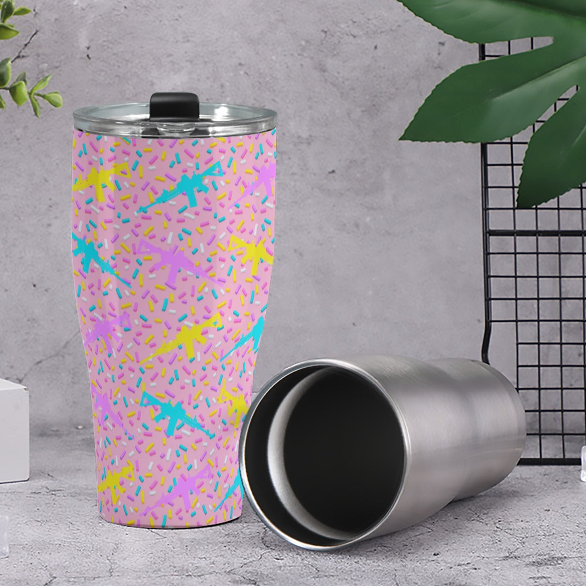Es hora de disparar a los donuts Vaso de 30 oz