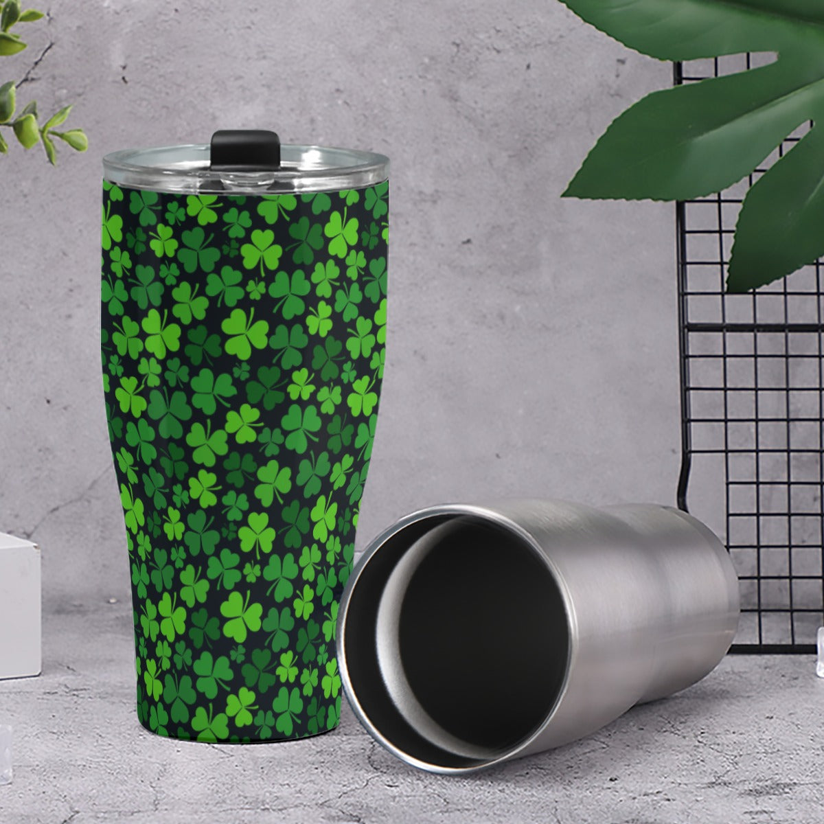 Vaso de 30 oz con motivo del Día de San Patricio de Rad Palm