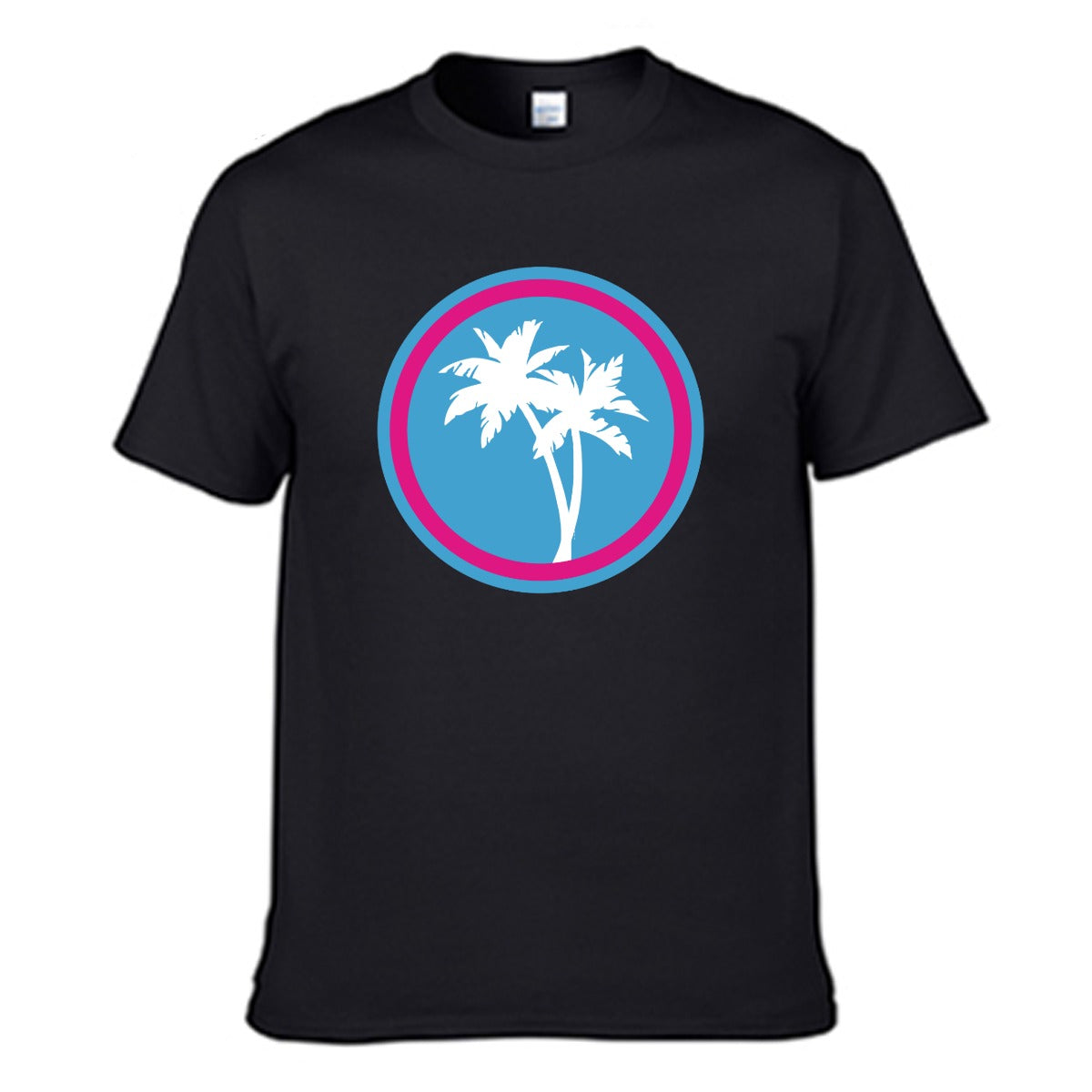 Camiseta de cuello redondo para hombre Rad Palm Blue ICON | Algodón Gildan de 180 g/m² (DTG)
