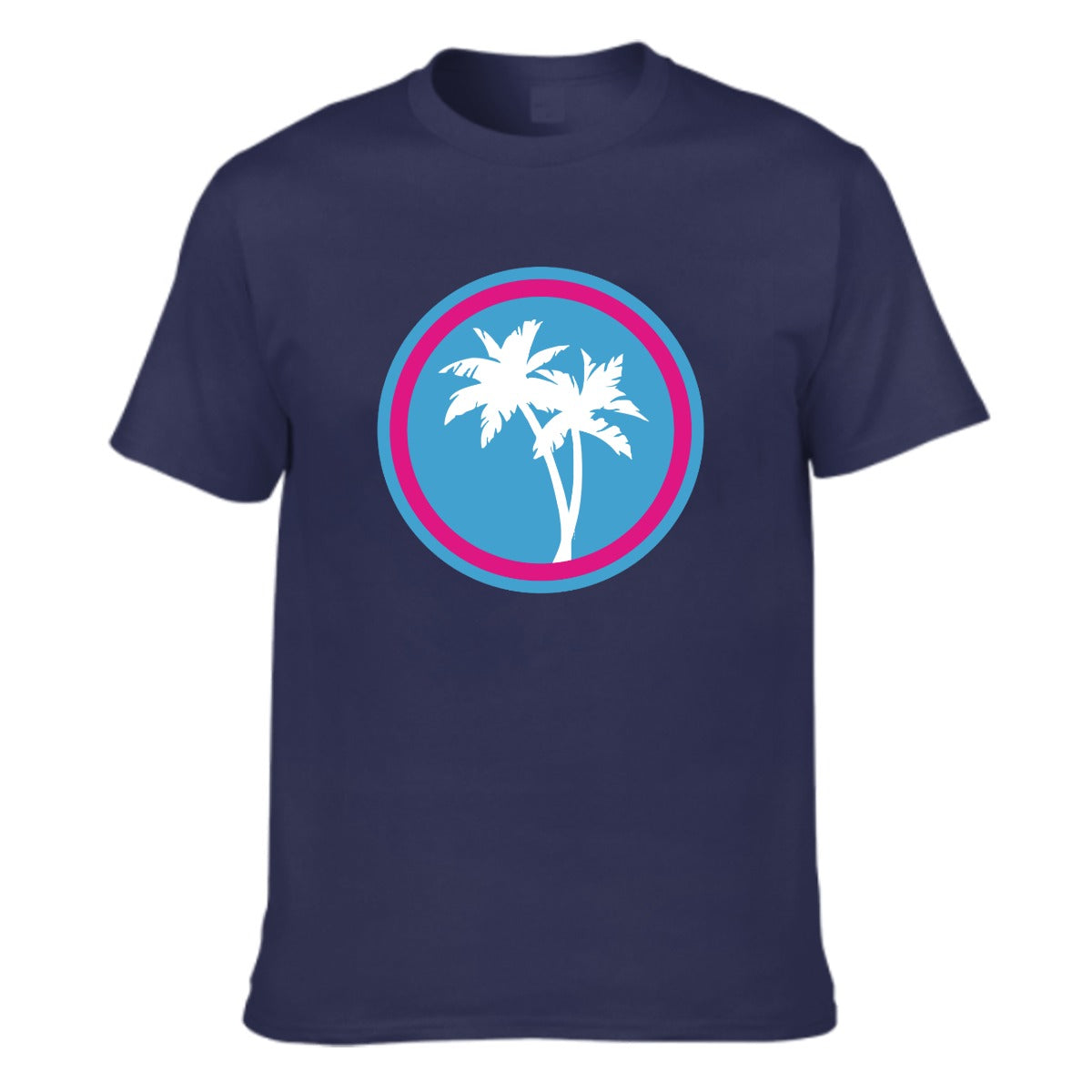 Camiseta de cuello redondo para hombre Rad Palm Blue ICON | Algodón Gildan de 180 g/m² (DTG)