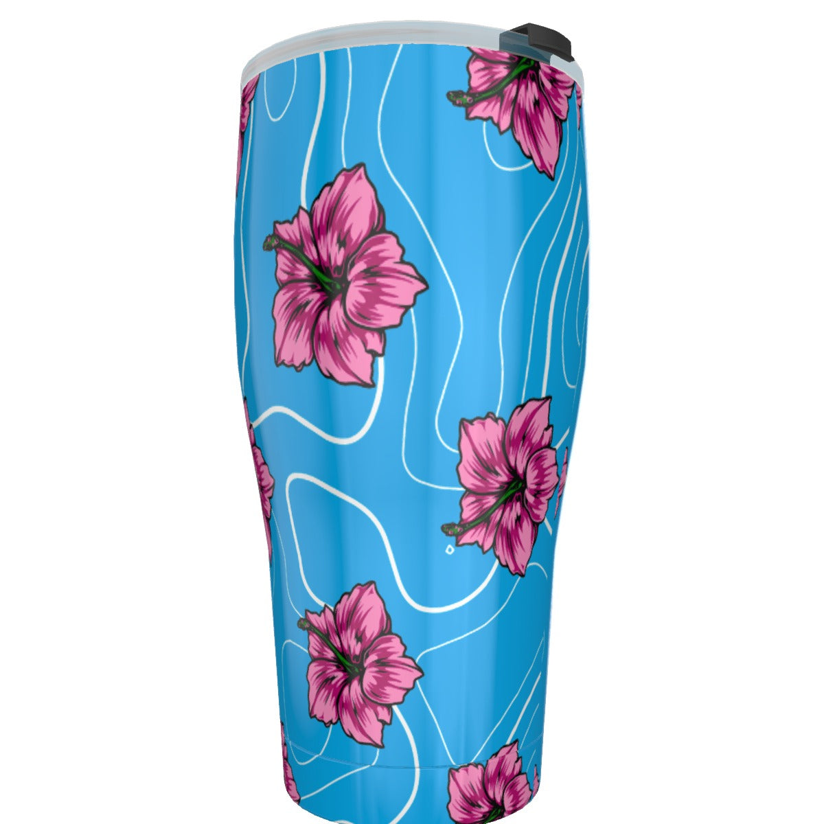 Vaso Rad Palm Hibiscus Blue de 30 oz
