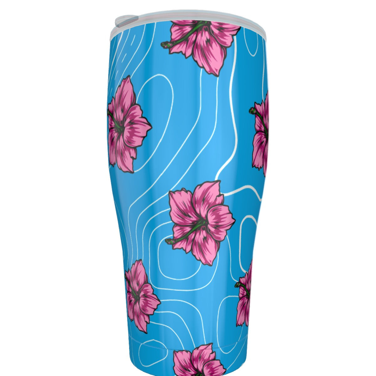 Vaso Rad Palm Hibiscus Blue de 30 oz
