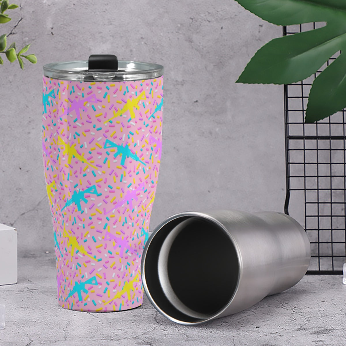 Es hora de disparar a los donuts Vaso de 30 oz
