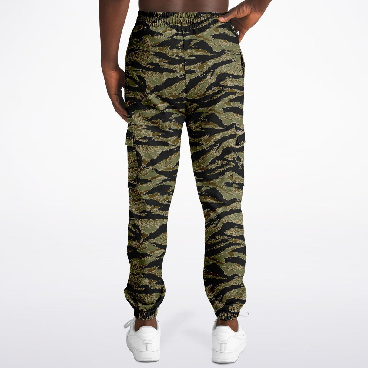 Pantalones de jogging cargo con rayas de tigre de Rad Palm
