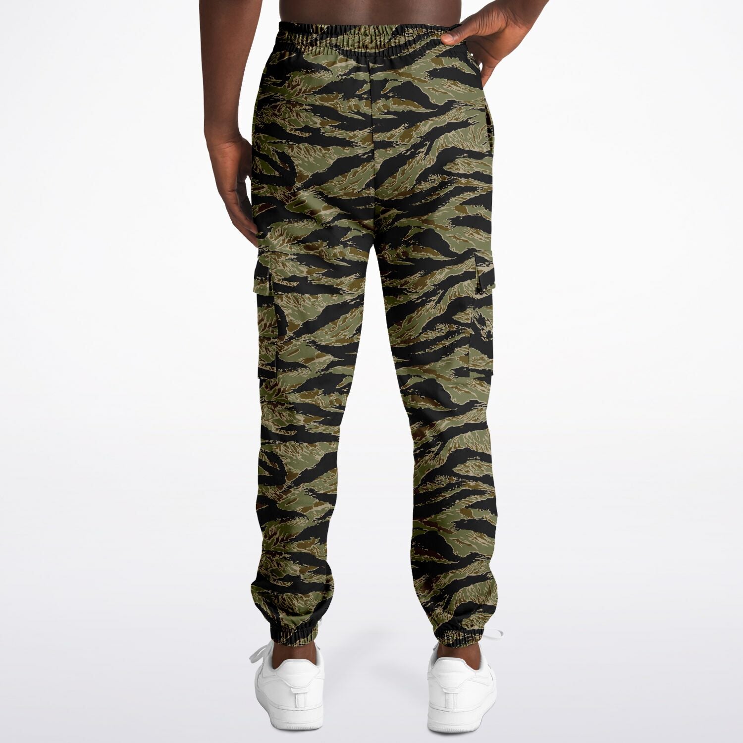 Pantalones de jogging cargo con rayas de tigre de Rad Palm