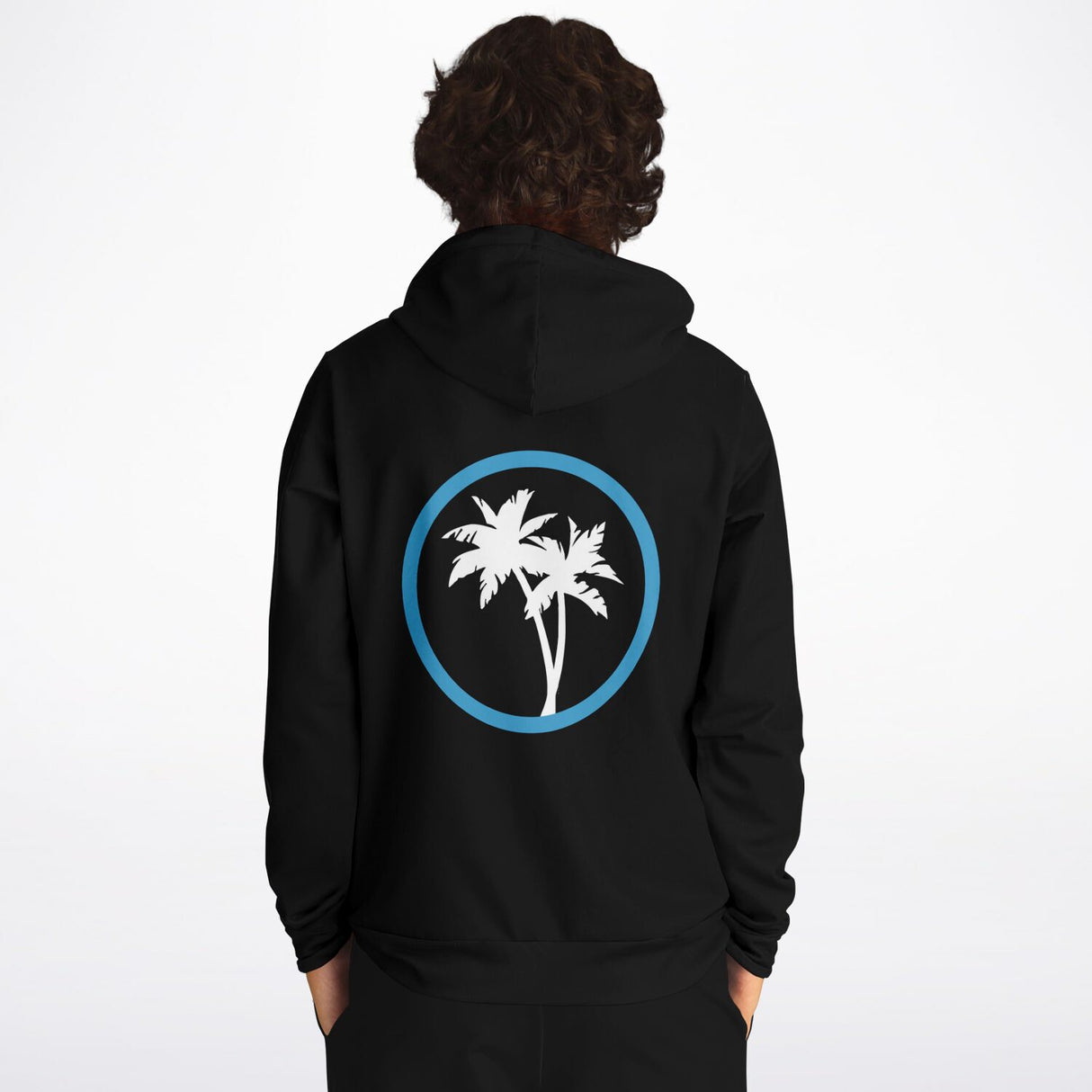 Rad Palm Icon Blue Topographic Pullover Hoodie