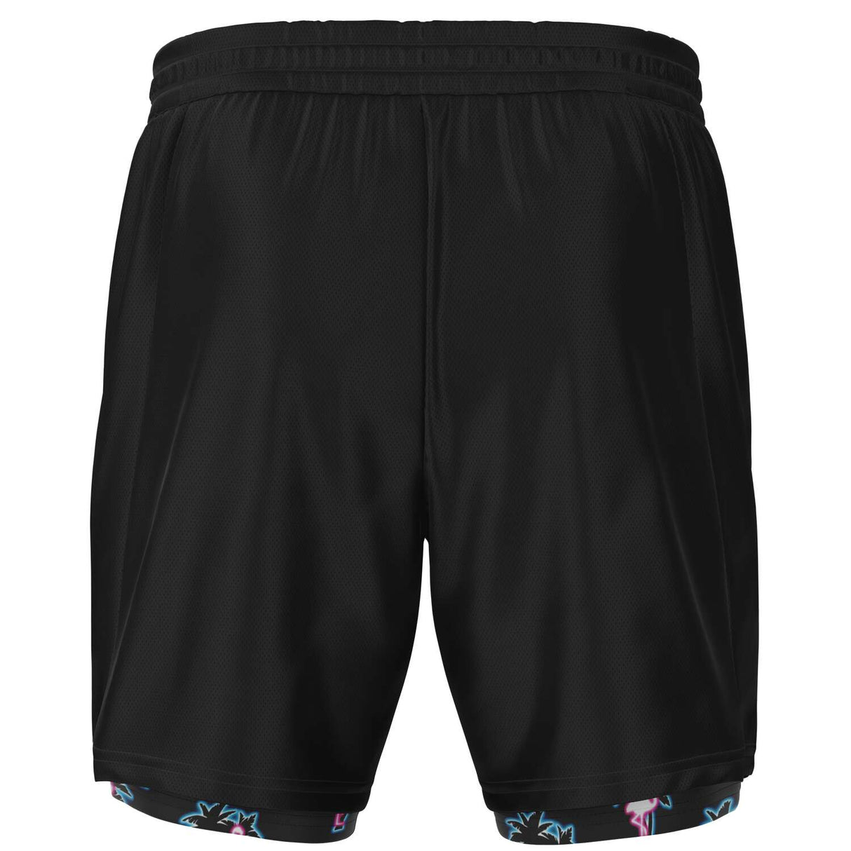 Rad Palm Neon Flamingo Men's 2-in-1 Shorts