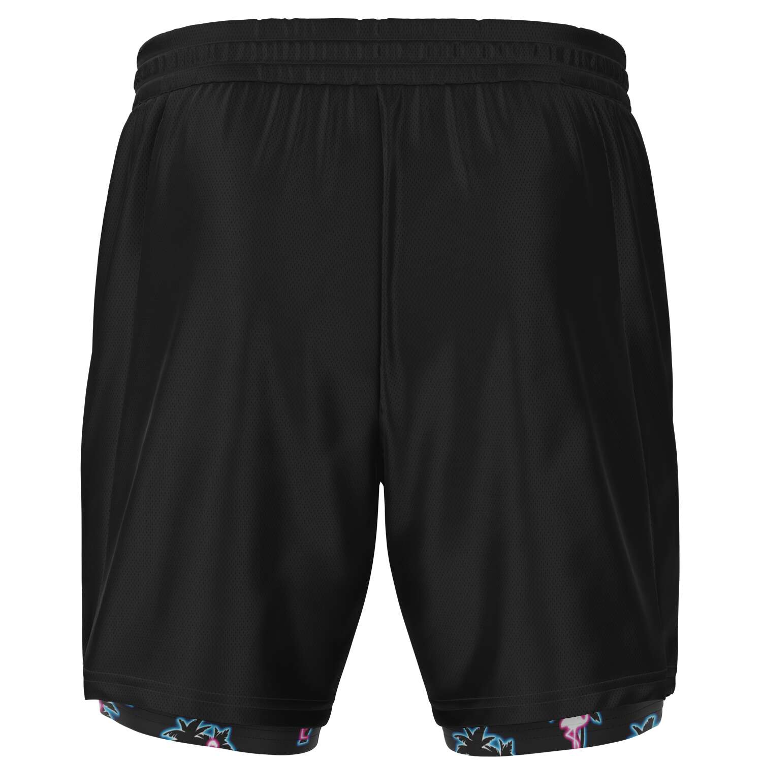 Rad Palm Neon Flamingo Men's 2-in-1 Shorts