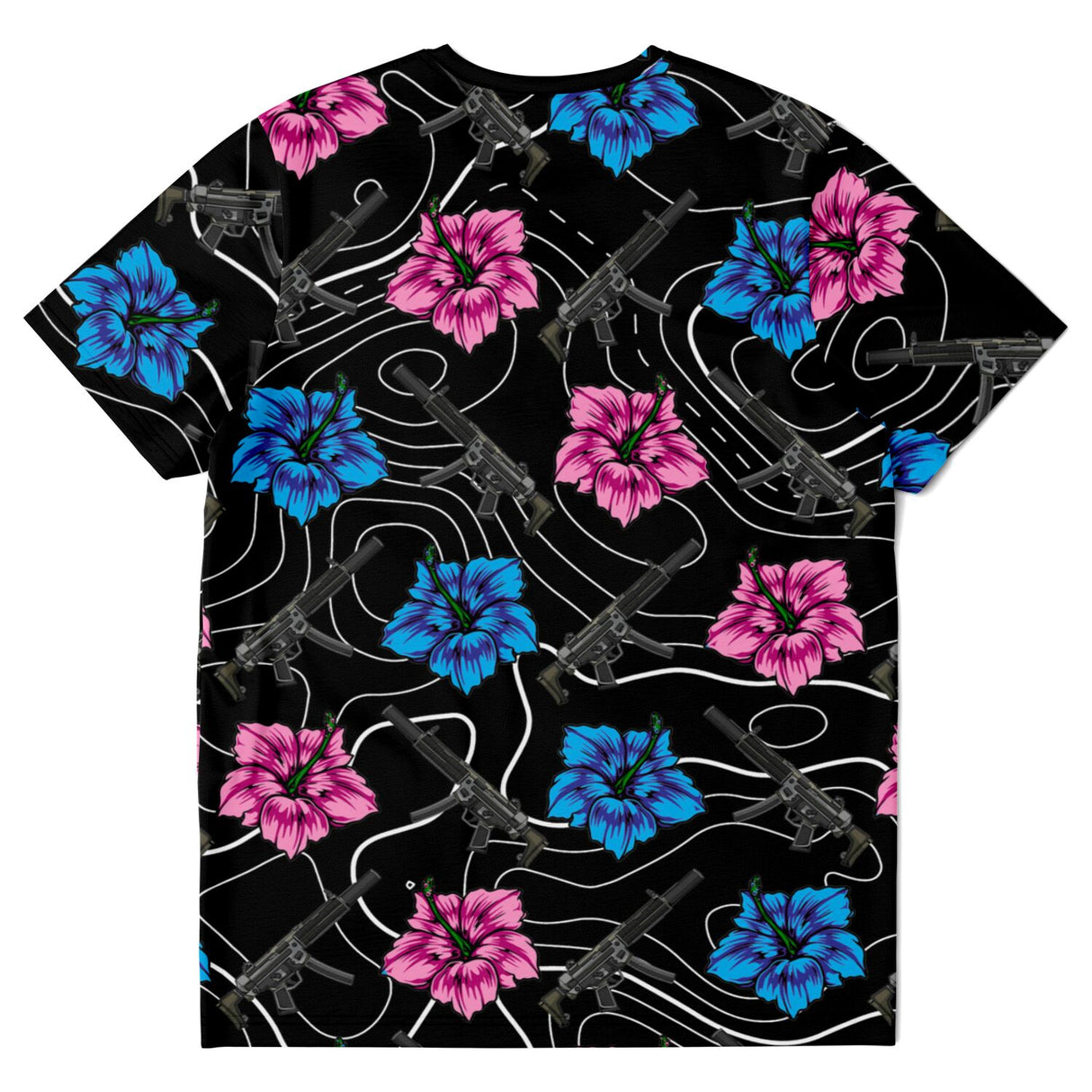 Camiseta negra Hibiscus de alta capacidad de Rad Palm