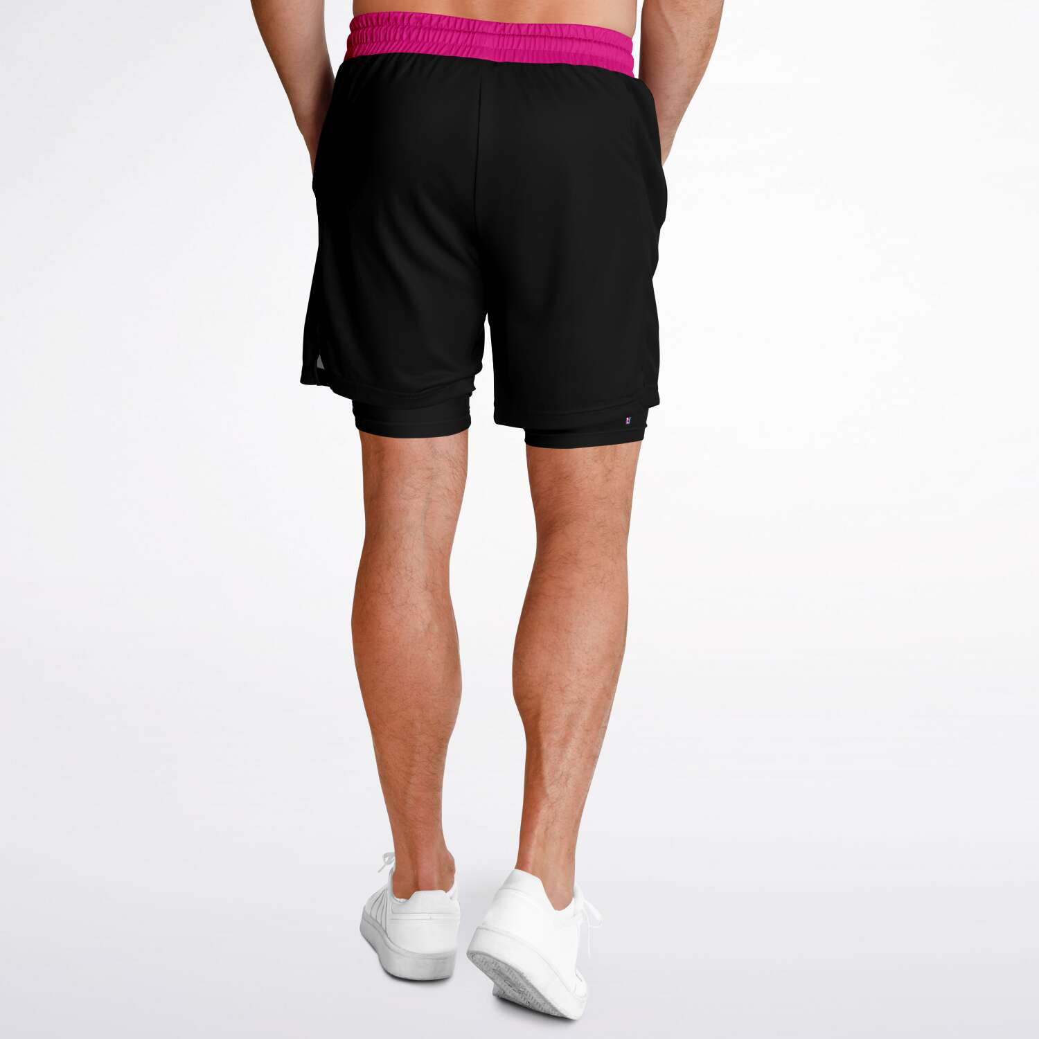 Rad Palm Neon Flamingo Men's 2-in-1 Shorts