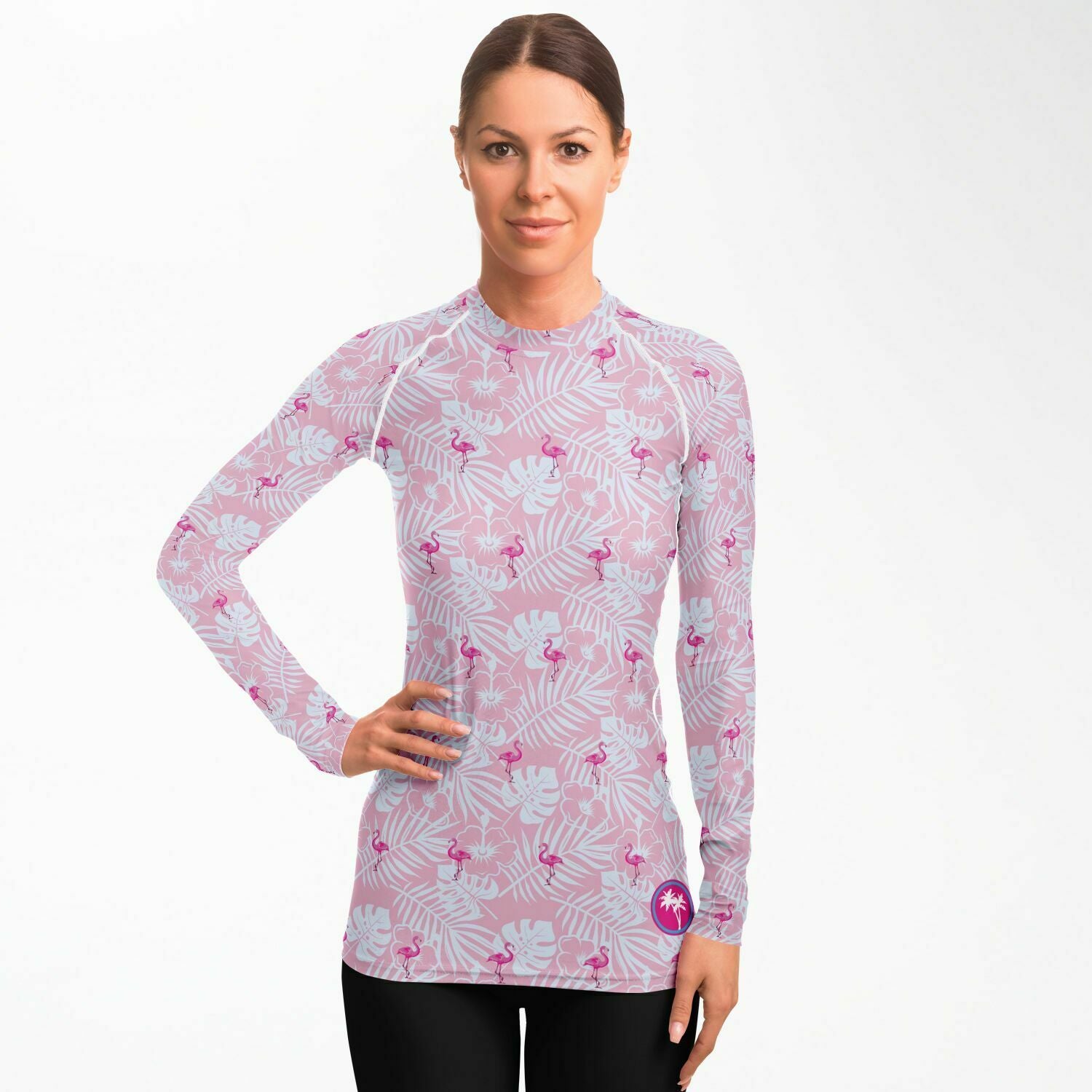 Rad Palm Party Like A Flock Star Women's Rash Guard
