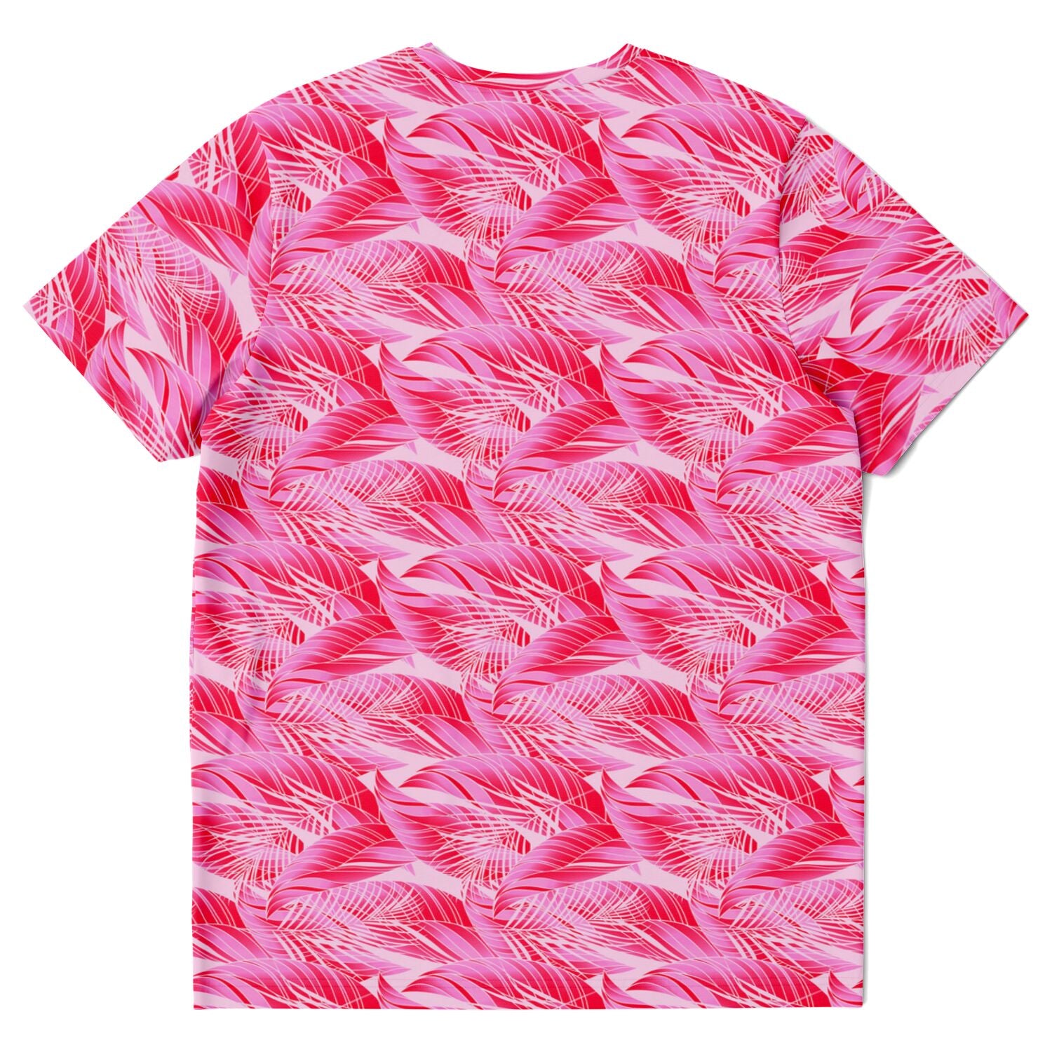 Camiseta unisex rosa tropical Rad Palm