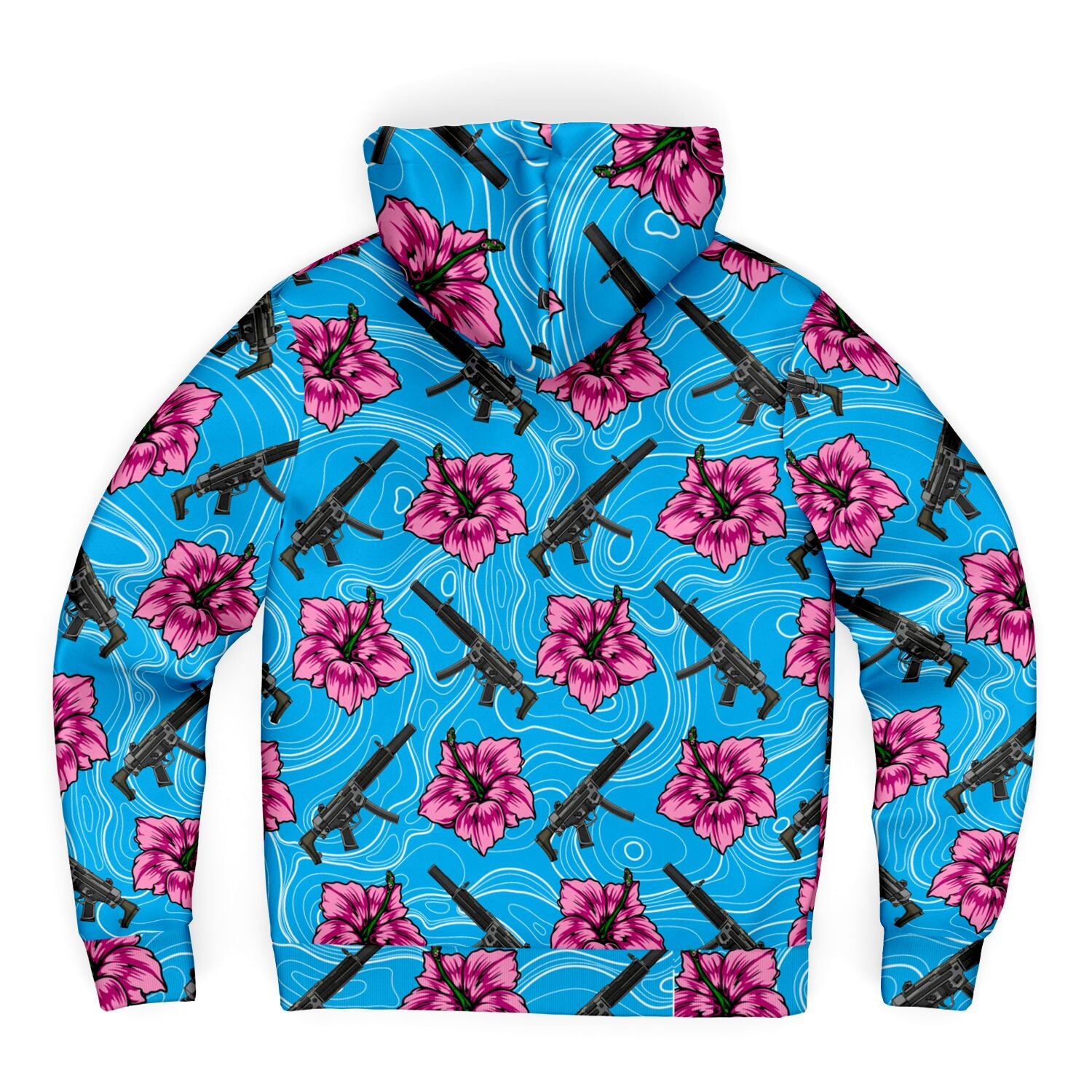 Rad Palm High Capacity Hibiscus Blue Microfleece Ziphoodie